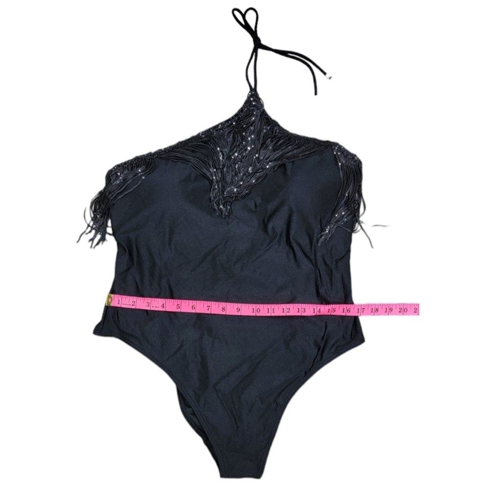 Black Fringe Bodysuit Fashion Nova - Picture 7 of 9